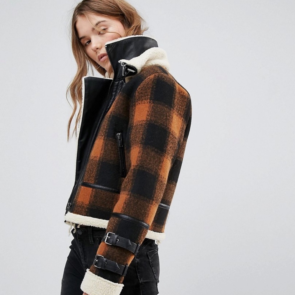 New Look Check Bonded jacket